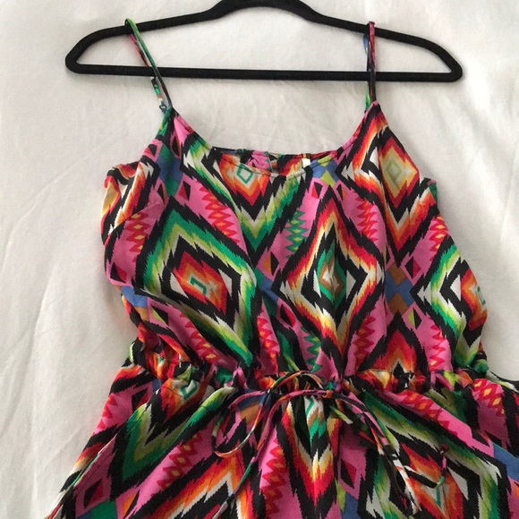 COPY - 12th Street by Cynthia Vincent Aztec Silk Romper - Picture 2 of 3
